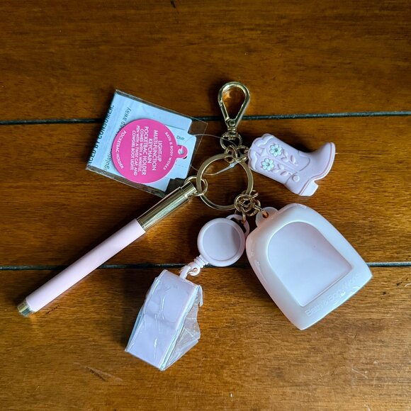 NEW PocketBac Holder Light-up Cowgirl Boot Multi Use Keychain Bath & Body Works - Picture 2 of 3